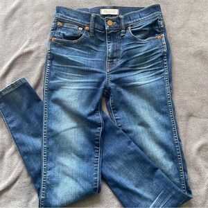 Madewell 9” High Riser Skinny Skinny Jeans Womens 25 Medium Wash Stretch Denim